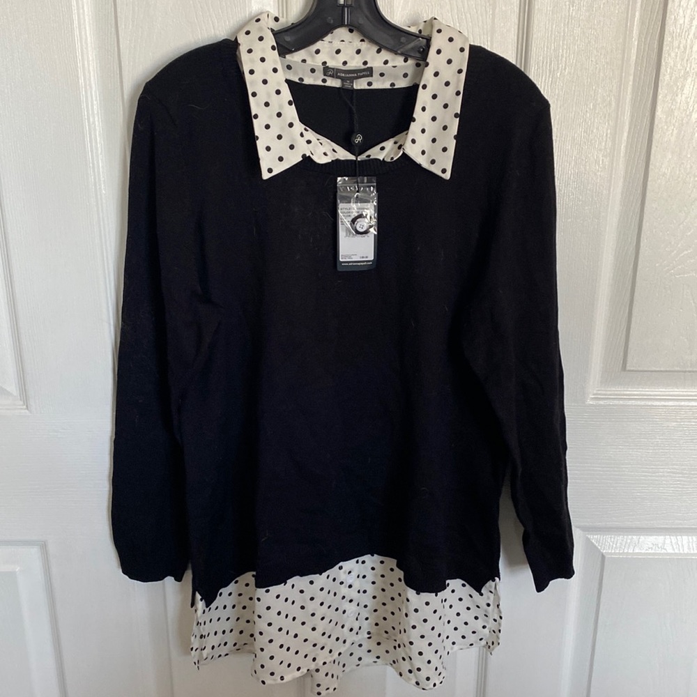 Adrianna Papell | Black & White Sweater